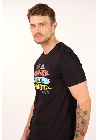 Arma Erkek Büyük Beden Bisiklet Yaka Tişört Y22374868101 Siyah