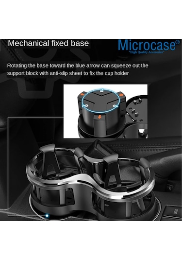 Araç İçi Bardaklıktan Monte Çift Bardak ve İçeçek Tutucu-AL3487