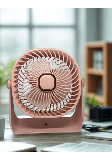 Zb112 Taşınabilir Masaüstü Pembe Usb Fan