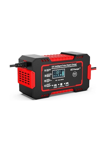 12v 6a Akıllı Araba Motosiklet Lcd Ekran Araç Akü Onarım Hızlı Şarj Cihazı Islak Kuru Jel Kurşunasit