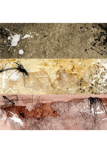 Çiçekli Desenler Doğal Taş Bardak Altlığı 4'lü Set - Natural Stone Coasters-174252 Çok Renkli