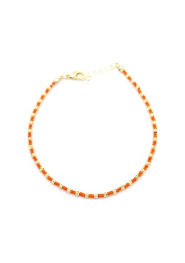 Dorika Boncuk Halhal - Turuncu Çok Renkli