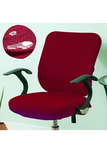 Homyl Bilgisayar Koltuğu Kılıfı Dönen Sandalye Kırmızı Kırmızı