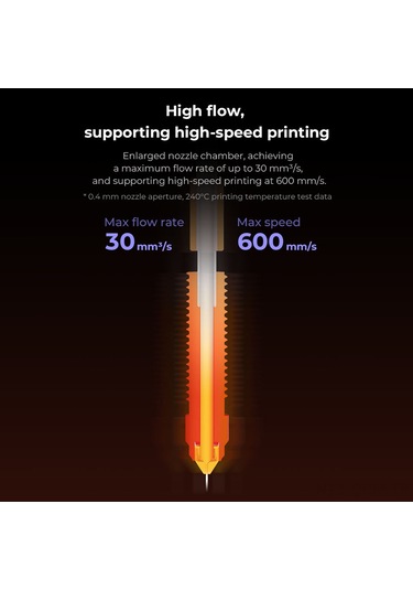 Qingmipy Creality 0.4mm Hızlı Değişim Nozzle "lingshi" - Yüksek Akışlı Baskı, Geliştirilmiş Malzeme - K1c/ender-3 V3/v3 Plus Uyumlu