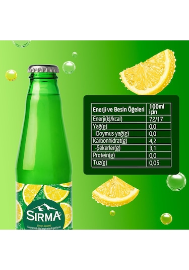 Sırma C Vitaminli Limon Aromalı Doğal Maden Suyu 200 Ml X 24 Adet
