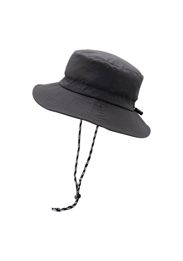 String İle Kova Şapka Paketlenebilir Safari Şapka Kadın Erkekler Yaz Balıkçı Şapka Plaj Yürüyüş Krem