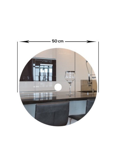 Ayna Avize Göbeği | Düz Ayna | Çap50Cm Çok Renkli