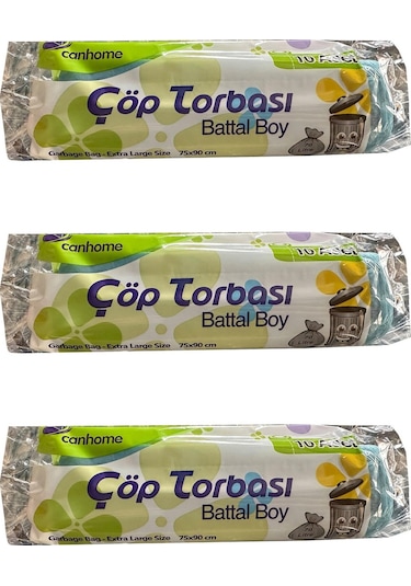 Canhome Battal Boy Çöp Torbası 3 x 10'lu Mavi 75 x 90 CM