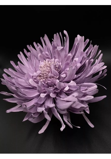 Amely Rid Kumaş Büyük Broş Toka "kore Pembesi Çiçeği" 196354931 Lavanta