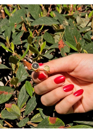 Sitrin Labradorit Doğal Taş Aşk Ve Enerji Ayarlanabilir Kadın Yüzük Euy15sl