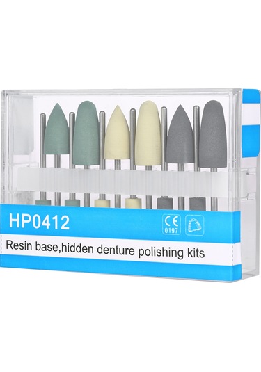 Qingmipy Profesyonel 12'li Diş Parlatma Ve Zımparalama Başlıkları Seti - Yüksek Kaliteli Silikon