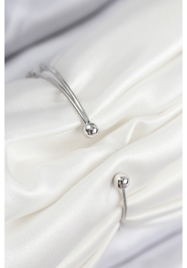 Pirinç Zirkon Taşlı İnci Model Gümüş Renk Kadın Bileklik Çok Renkli