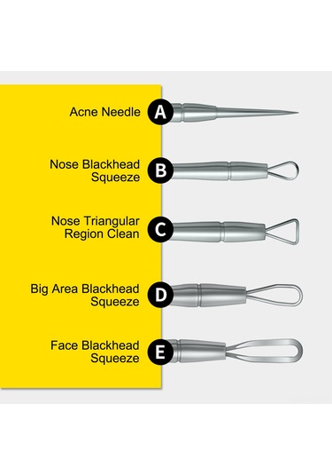Vkemall Siyah Nokta Temizleme Seti: Paslanmaz Çelik, Çeşitli Renklerde Çanta, 2 Veya 3 Parça Seçenekli