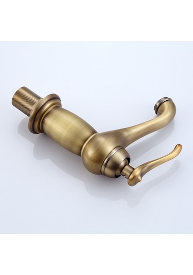 Lebıhmurah Bf23 Eıtgzwas Banyo Havzası Musluk Antik Pirinç Mikser Katı Bakır Lüks Avrupa Tarzı Musluk Muslukları Kahverengi