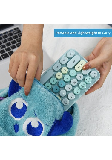 Jeemson Mofii Kablosuz Klavye-fare Seti, 3 Seviye Dpı Ayarı, Sessiz Fare, Plug & Play, Deniz Tuzü Yeşili Pil Yok Diğer