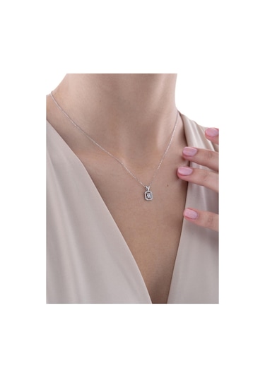 Nochediamond 0,14 Karat Baget Pırlanta Kolye-598