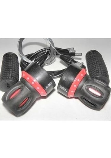 Bisiklet Vites Kolu Koldan Çevirmeli (iç Dış Kablo ve Elcik Dahil Siyah