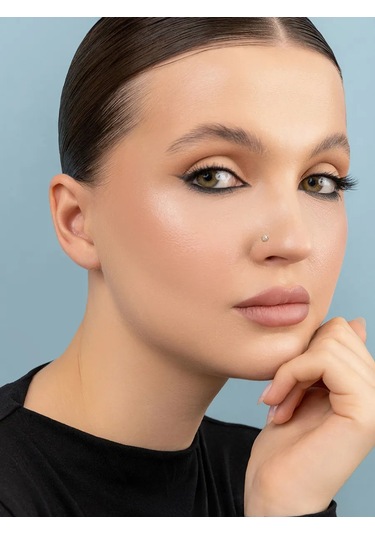 Veronika 925 Ayar Gümüş Burun Piercingi, Altın Kaplama, Sentetik Taşlı 420751790 Altın