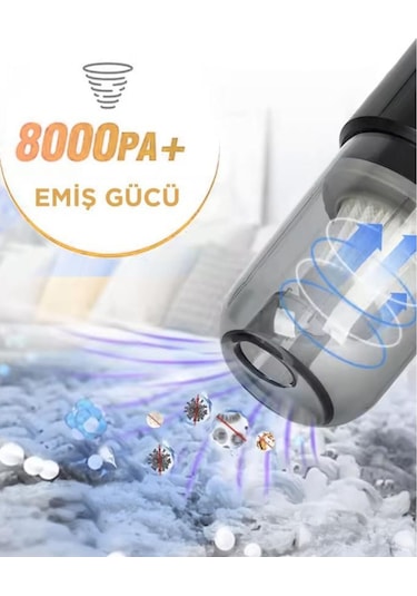 Torima A-031 Siyah Şarjlı Mini Araç El Süpürgesi