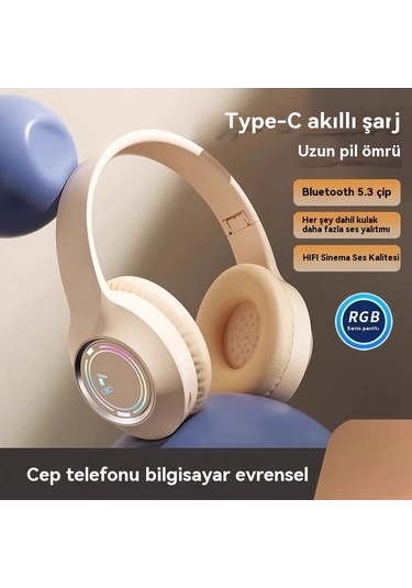 Aurora Kulaklıklar, Kablosuz Bluetooth, Bej