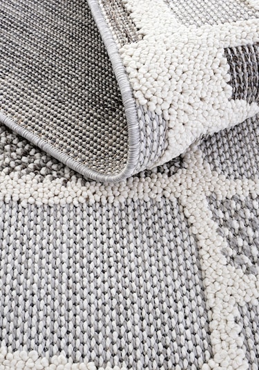 Cool Halı Bress 1414 Gri Mutfak Halısı Bukle Dokuma Saçaklı Tezgah Önü Leke Tutmaz İskandinav Yolluk