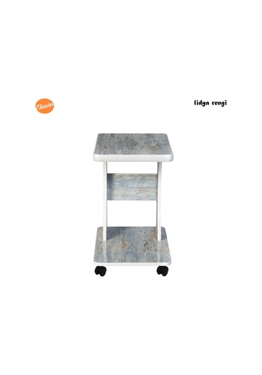 Eliusta %100 Mdf Tekerlekli C Yan Sehpa Koltuk Yanı Sehpa Fırsat