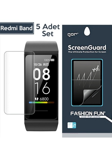 Gor Xiaomi Redmi Band Akıllı Bileklik Ekran Koruyucu 5 Adet Se (457361379)-Şeffaf