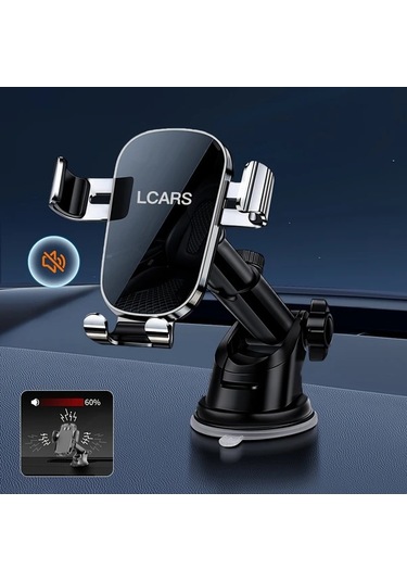 Hightower Araç İçin Altın Renkli Siyah Evrensel Destekli Emniyetli Cep Telefonu Tutucu