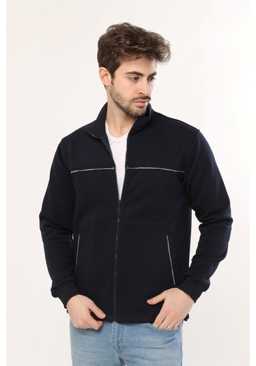 Uniprom Casual Ceket 3 İplik Şardonlu Mevsimlik Günlük Ceket Lacivert