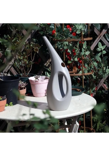 Yunboo 1.5l Gri Plastik Bahçe Sulama Kavanozu - İnce Uçlu Kök Sistemi Sulama, Ergonomik Kollü, Ev Ve Balkon Bitkileri İçin