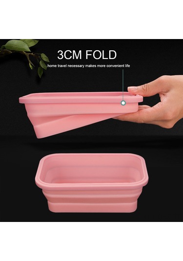 Aubyhe 3'lü Silikon Yemek Kutusu Seti - Katlanabilir, Leakproof Kapağı İle Sağlıklı Yemek Taşıma Mavi MAvi