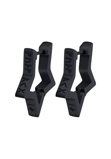 Viking Yıldız Siyah Küpe Siyah