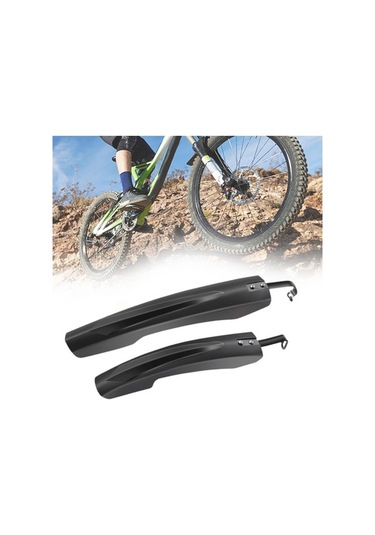 Trendooze Dağ Bisikleti Siyah Kolay Kurulum Çamurluk Aksesuar Seti Siyah