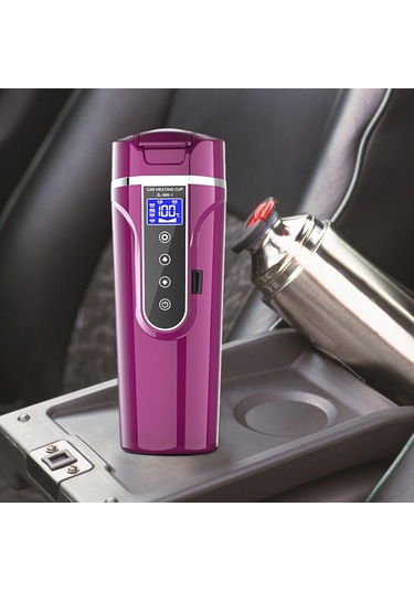 Suntek 12V/24V Paslanmaz Çelik Elektrikli Su Isıtıcısı Mor