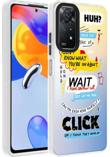 Xiaomi Redmi Note 12 Pro 4g Kılıf Desenli Zore Dragon Sert Kapak Kelimeler