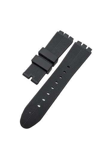 Swatch Yos Model 24mm Siyah Silikon Saat Kordonu
