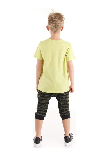 Denokids Mushi Kaşif Kurt Erkek Çocuk T-Shirt Kapri Takım Çok Renkli