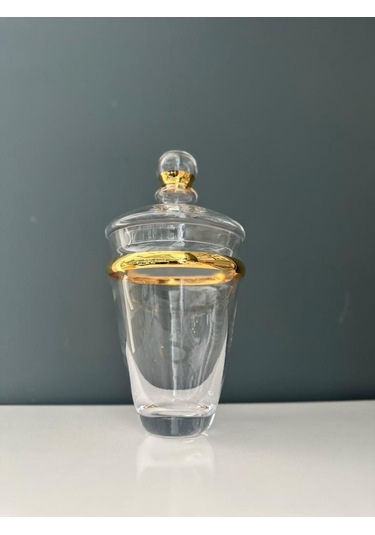 Decorıum Cam Kavanoz Kapaklı Dalıa Altın M06466-ab