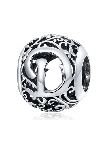 S925 Ayar Gümüş Mori Serisi İçi Boş Harfler Boncuk Dıy Bilezik Kolye Aksesuarları D Çok Renkli