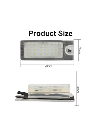 2 Adet Araba Led Numarası Arka Işık Lambası Plaka Işıkları Oto Ampul Xenon Beyaz Canbus 6500 K 12 V Volvo V701 Xc701 S60 S80 Xc90