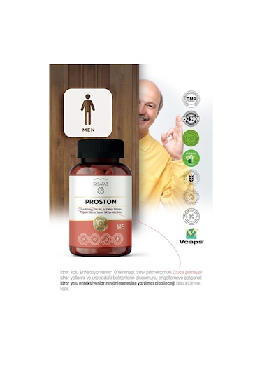Erbatab Proston Takviye Edici Gıda 60 Kapsül