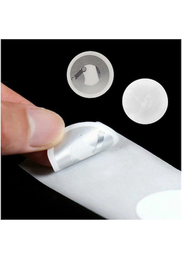 Koodmax - 50 Adet - Ntag213 13.56 Mhz Rfid 144 Byte Nfc Etiket Beyaz - Programlanabilir - Iso14443a