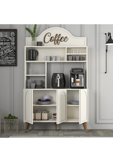 Lyon Kahve Köşesi 120cm - Krem / Ceviz