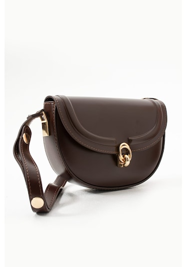 Acı Kahverengi Suni Deri Ayarlanabilir Askılı El ,kol Ve Omuz Çantası Acı Kahverengi