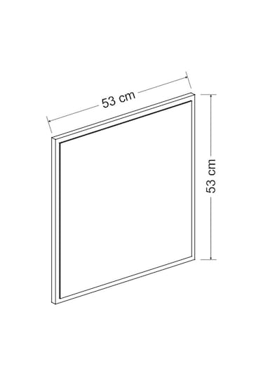 Dekorosso Sır Modern Dekoratif Salon Banyo Kare Ayna Antrasit