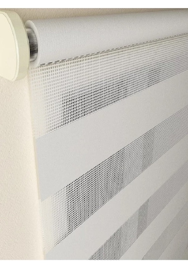 Beyaz Düz Stor Zebra Perde 220 X 240 Ekru