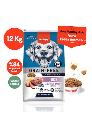 Wanpy Tahılsız Ördekli Yetişkin Köpek Maması 12 Kg