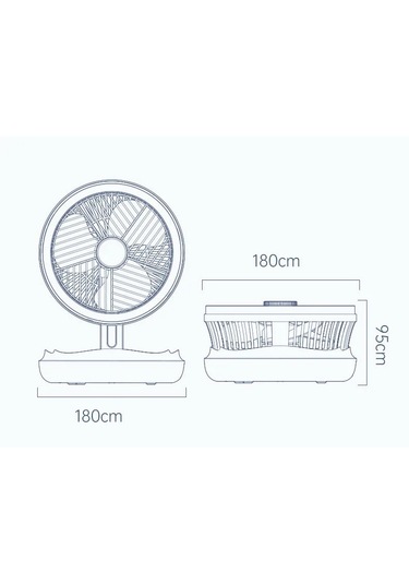 Jialan Usb Şarj Katlanabilir Masa Fanı Duvara Monte Tavanda