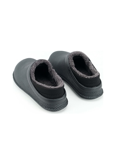 Gezer 15336 Eva İçi Peluşlu Sessiz Taban Erkek Kışlık Ev Terliği Gri