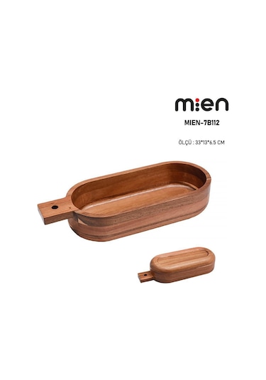 Mien Akasya Derin Sunumluk 33 X 13 X 6,5 Cm Beyaz